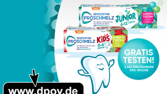 Sensodyne ProSchmelz Kids oder Junior gratis testen